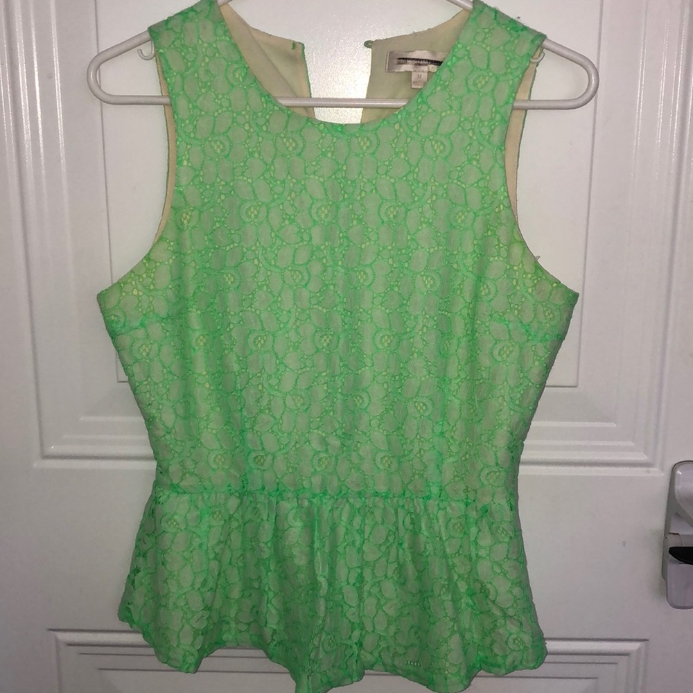 Babydoll Green Lace Top